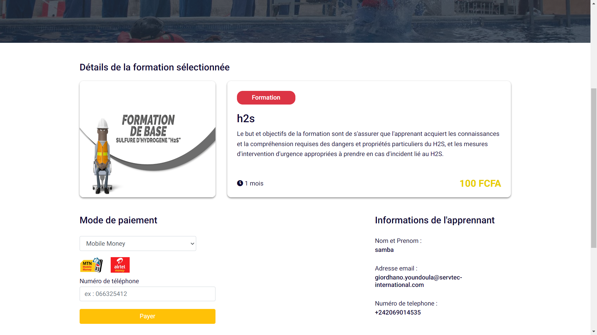 Intégration de Mobile Money